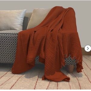 Kyra Home organic throw blanket 55x60in new